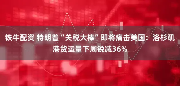 铁牛配资 特朗普“关税大棒”即将痛击美国：洛杉矶港货运量下周锐减36%