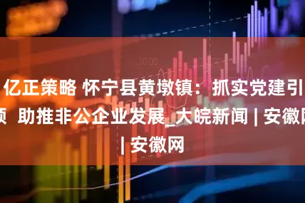 亿正策略 怀宁县黄墩镇：抓实党建引领  助推非公企业发展_大皖新闻 | 安徽网