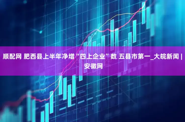 顺配网 肥西县上半年净增“四上企业”数 五县市第一_大皖新闻 | 安徽网