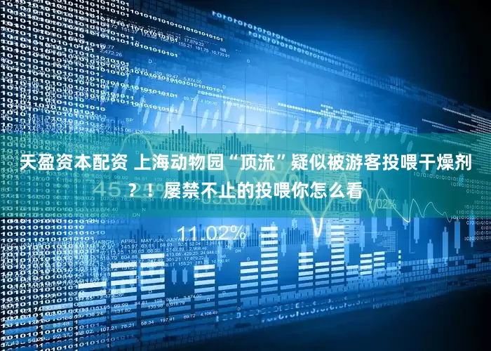 天盈资本配资 上海动物园“顶流”疑似被游客投喂干燥剂？！屡禁不止的投喂你怎么看